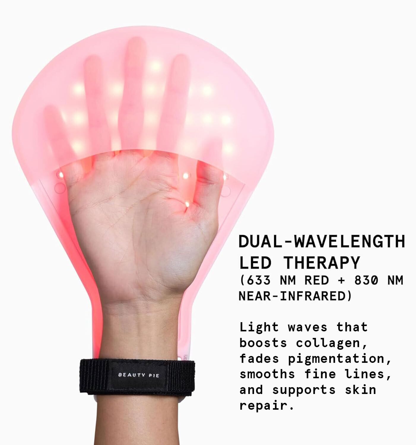 Beauty Pie C-Wave Rejuvenating LED Treatment for Hands – Red + Near-Infrared Light Therapy Glove Device for Age Spots, Pigmentation & Firming