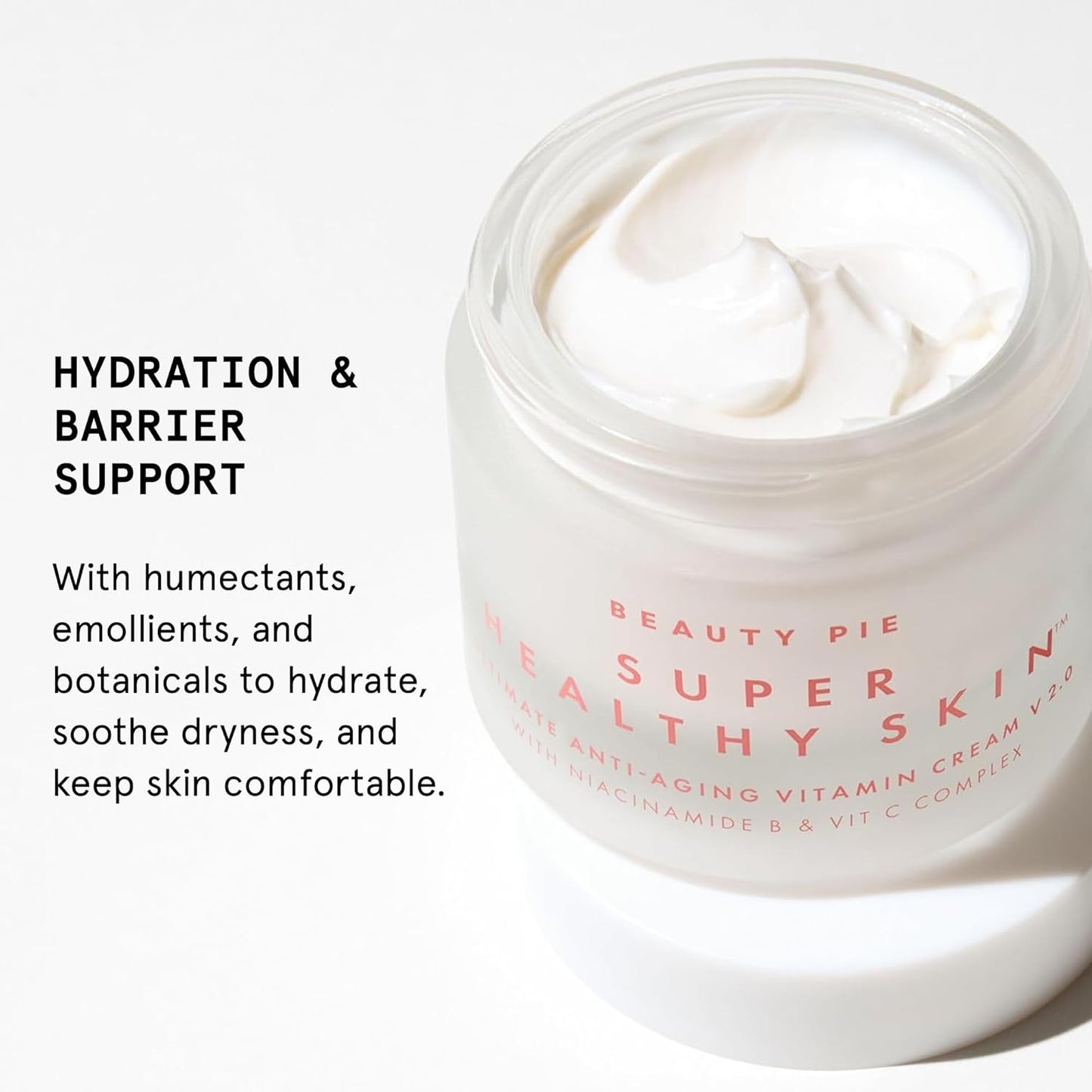 Beauty Pie Super Healthy Skin Ultimate Anti-Aging Vitamin Cream Face Moisturizer with 3% Vitamin C Complex, 2% Niacinamide & Hyaluronic Acid, Firms, Brightens & Hydrates 1.69fl oz