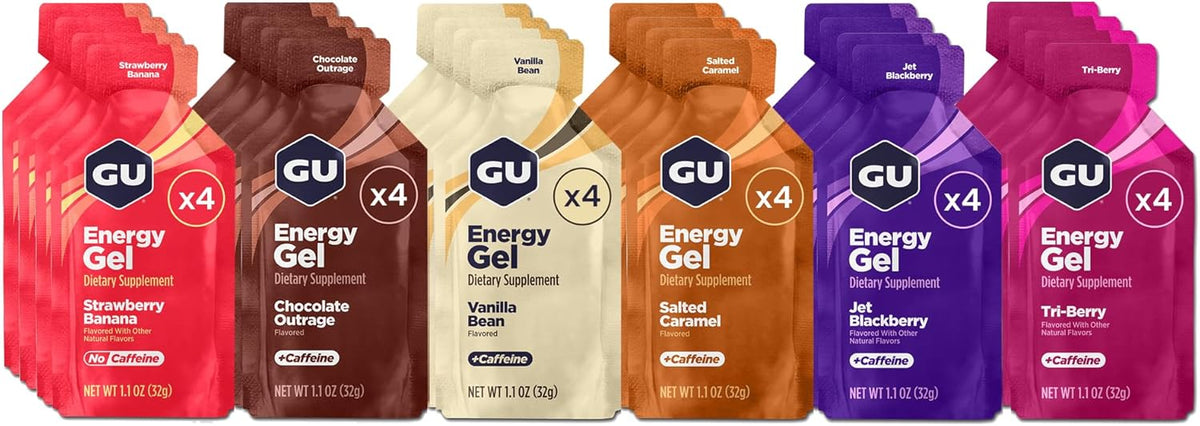 GU Energy, Original Energy Gels, Mixed Classic Flavors - 24 Count