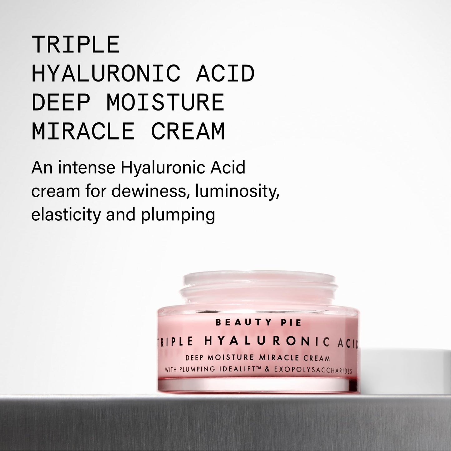Beauty Pie Triple Hyaluronic Acid Deep Moisture Miracle Cream 50ml – Hydrating Face Moisturizer for Plumping, Firming & Anti-Aging