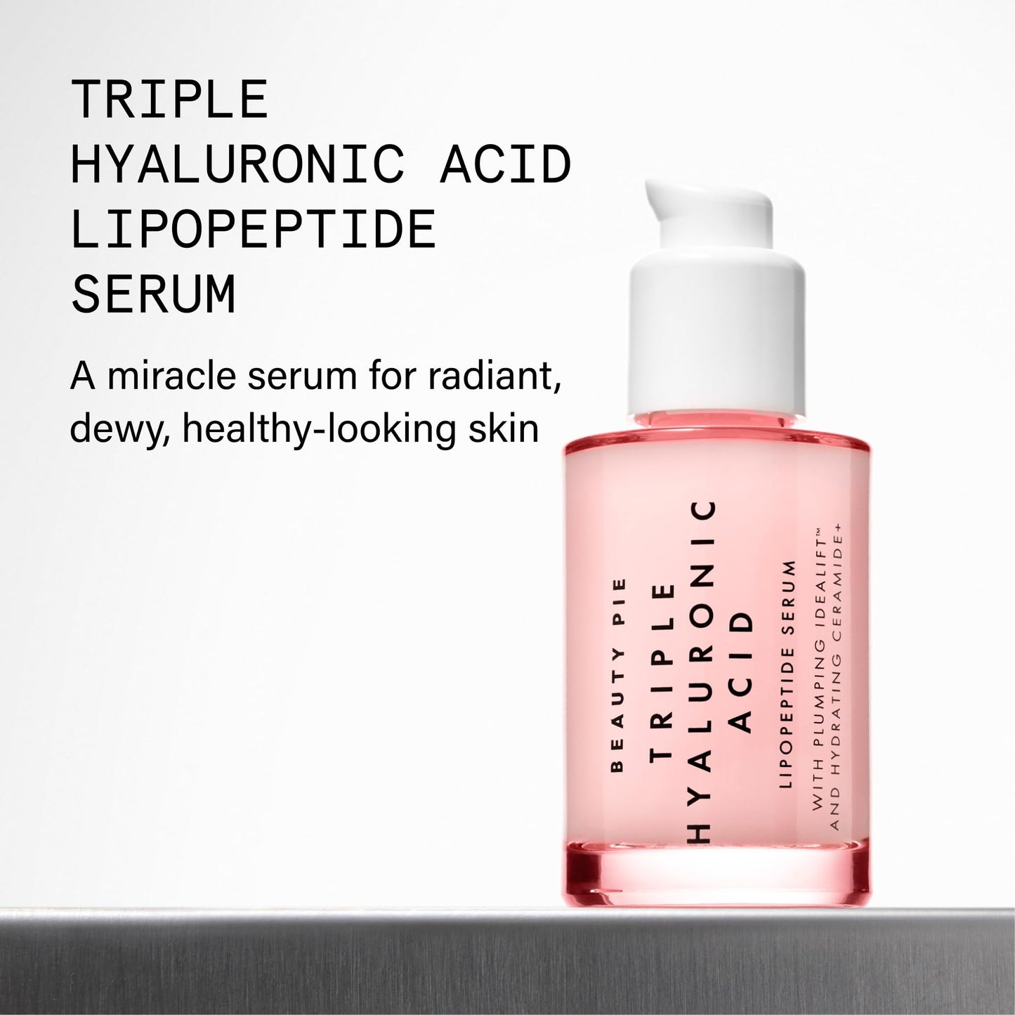 Beauty Pie Triple Hyaluronic Acid & Lipopeptide Serum 50ml – Deep Hydration, Plumping & Smoothing Face Serum – Anti-Wrinkle, Fine Line Care – Lightweight, Fragrance-Free Formula