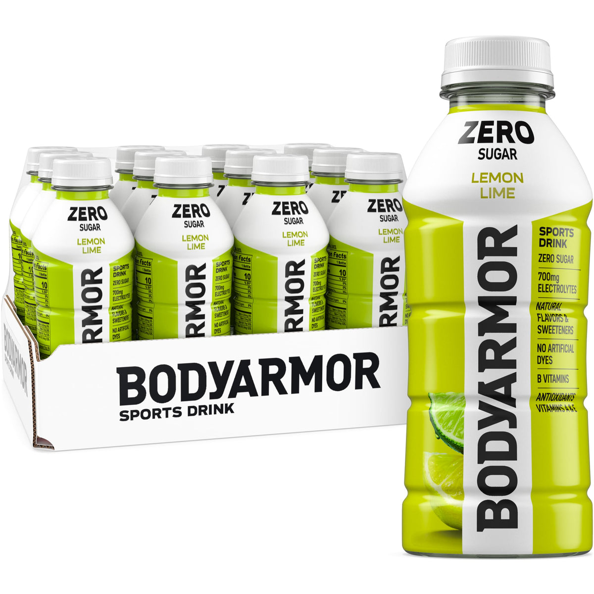 BODYARMOR LYTE,Peach Mango,Electrolyte Drink,20 Calories,16 Fl Oz Bottles,Coconut Water Sports Drink,Natural Flavor & B Vitamins,(Pack of 24)