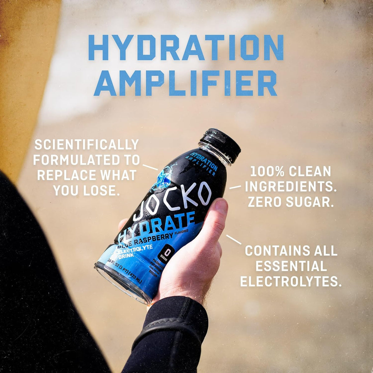 Jocko Fuel Hydrate Electrolyte Drinks - Sports Hydration Amplifier - Scientifically Formulated Electrolyte Blend Island Orange + Lemon-Lime 16 Oz (24 Pack)